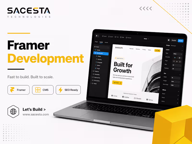 Cover image for Framer Website Design and Implementation for Modern Brands