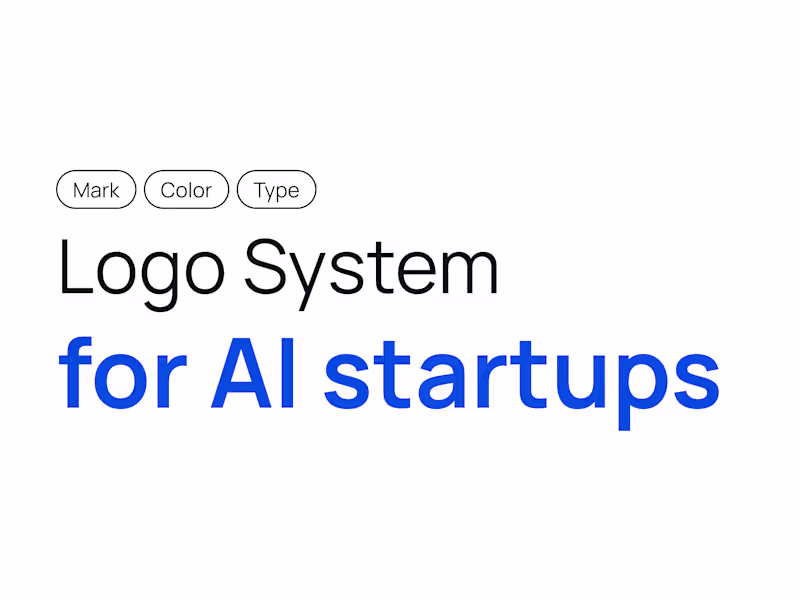 Cover image for  Logo System for AI Startups