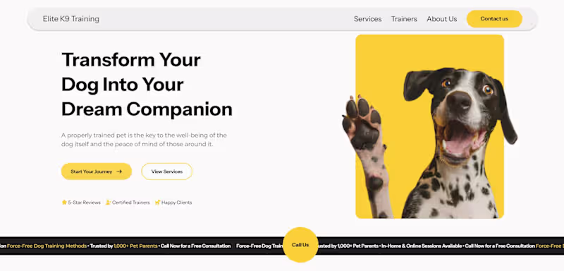 Cover image for Elite K9 website 