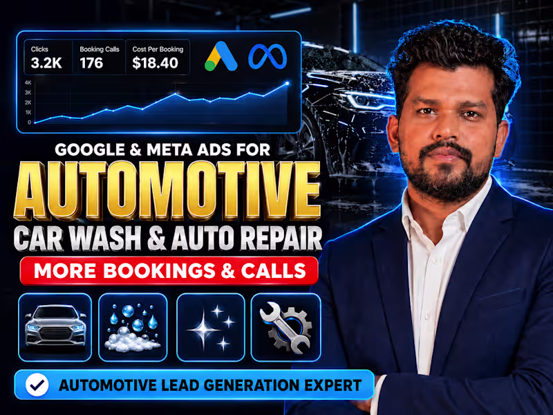Cover image for Google Ads Specialist for Automotive, Car Wash & Auto Repair 