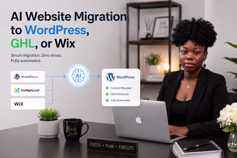 Cover image for AI Website Migration to WordPress, GHL, or Wix