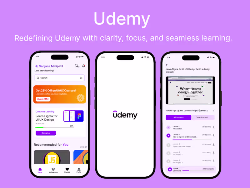 Cover image for Mobile App Redesign: Optimizing UX Flows for Udemy