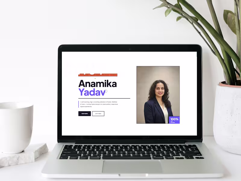Cover image for Anamika Yadav Portfolio — Web Design