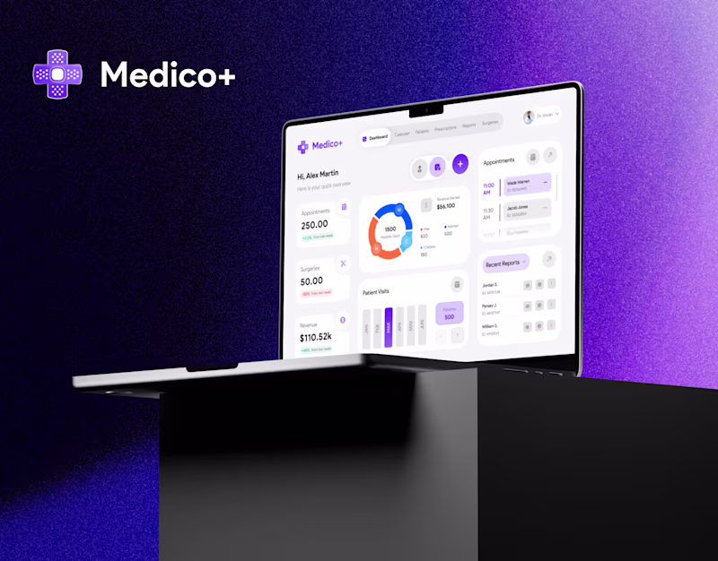 Cover image for Medico Plus - Doctor/Healthcare Dashboard