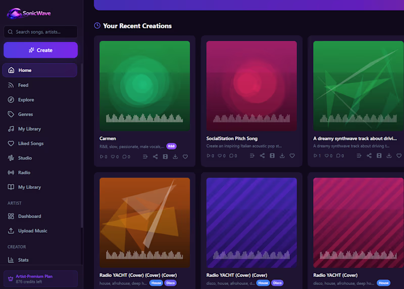 Cover image for Sonicwave - Music generation and