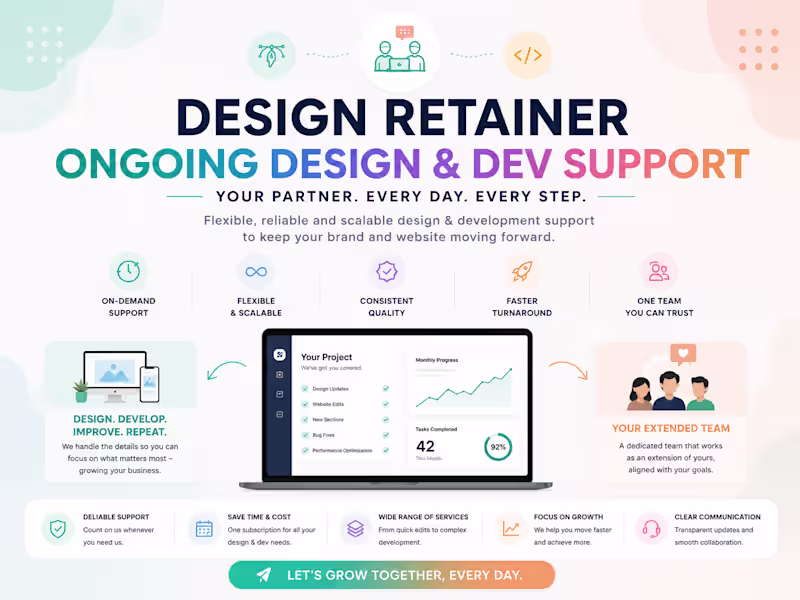 Cover image for Design Retainer — Ongoing Design & Dev Support