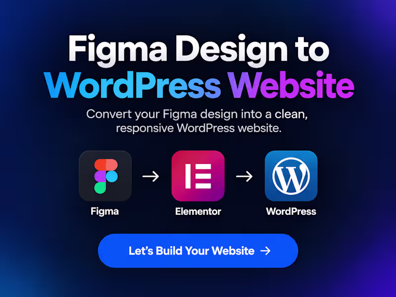 Cover image for Figma Design to Wordpress Website 