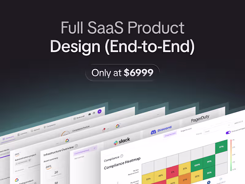 Cover image for Full SaaS Product Design (End-to-End)