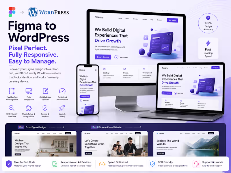 Cover image for Figma to WordPress Development