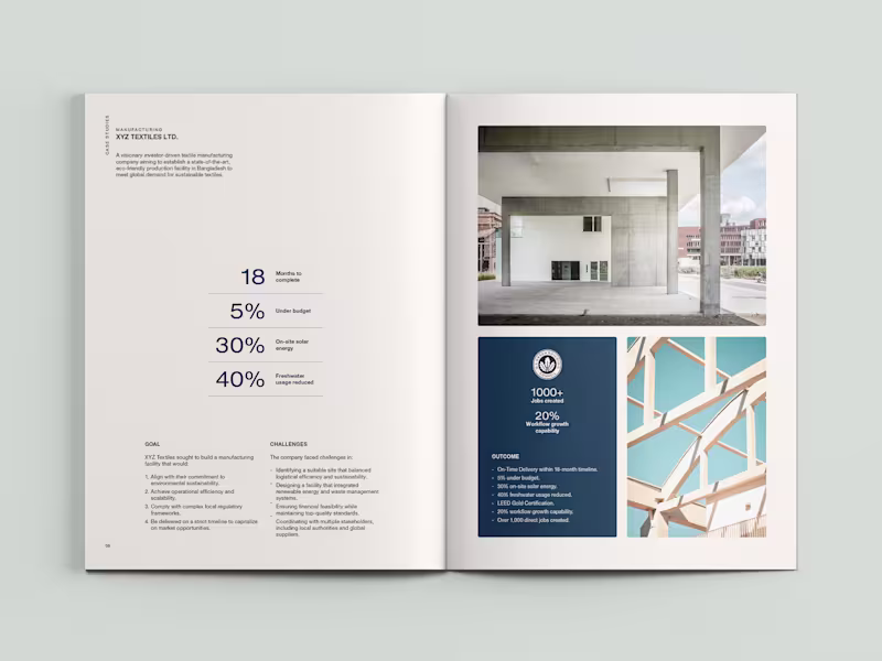 Cover image for Corporate Profile for Construction Business