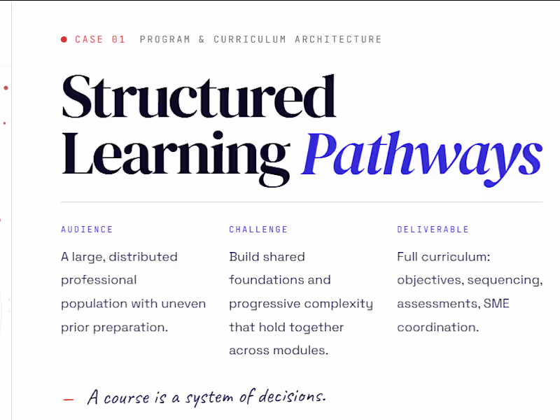 Cover image for Case 01 — Program Architecture · Walkelia Fabián