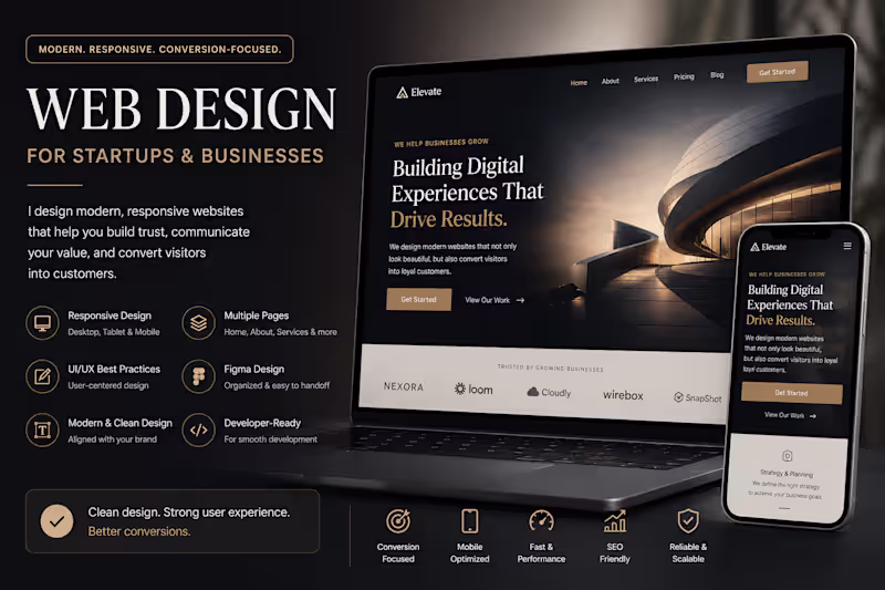 Cover image for Web Design for Startups & Businesses