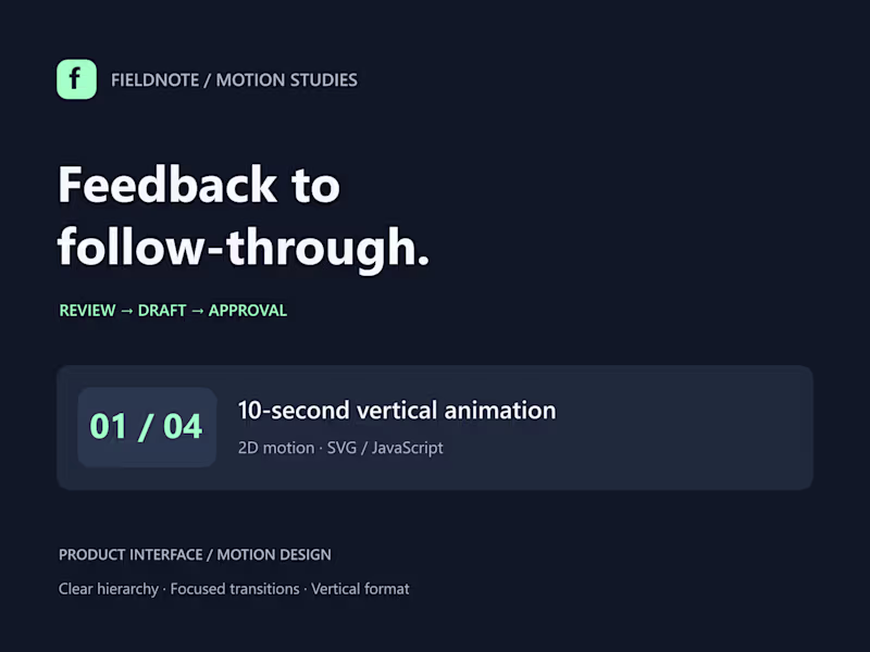 Cover image for Feedback to follow-through — product motion