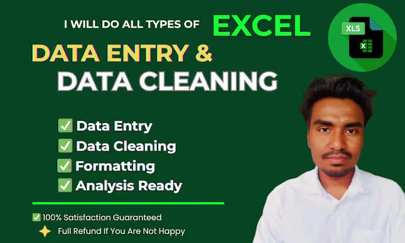 Cover image for Excel Data Cleaning & Data Visualization with Automation