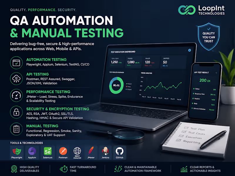 Cover image for QA Automation & Manual Testing for Web and Mobile Apps