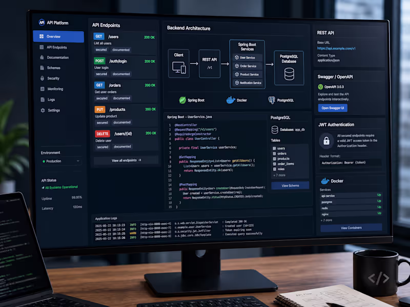 Cover image for Custom Backend & API Development
