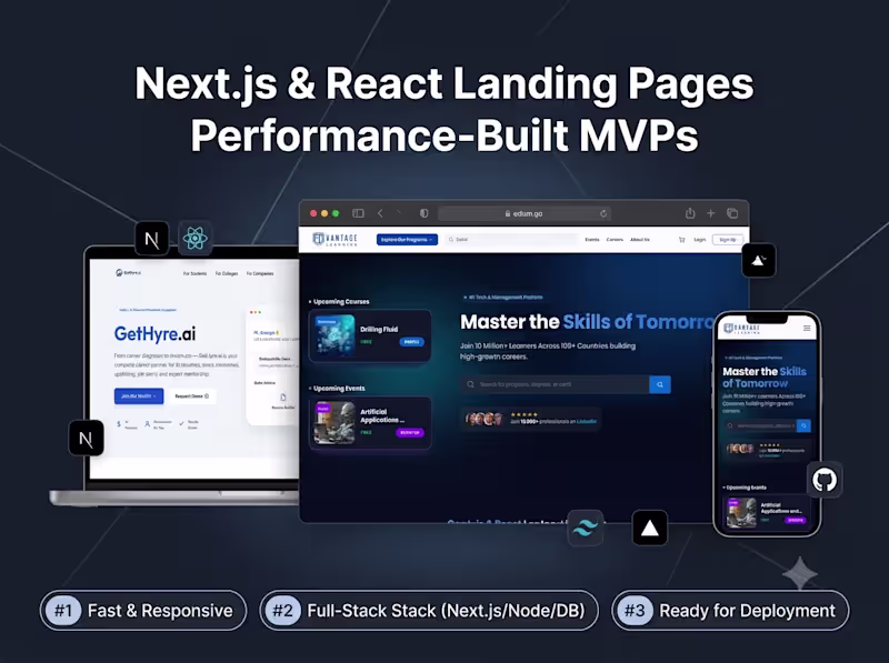 Cover image for High-Performance Next.js & Tailwind Landing Page