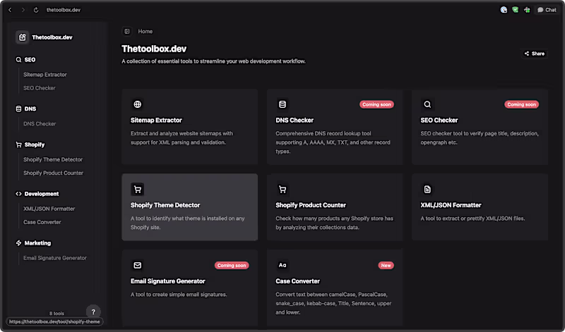 Cover image for Custom development toolbox website