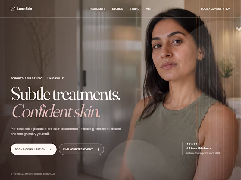 Cover image for LumaSkin: Aesthetic Clinic Website Concept
