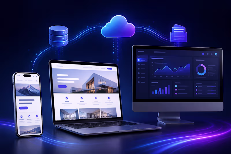 Cover image for Modern AI-built website tailored to your business needs