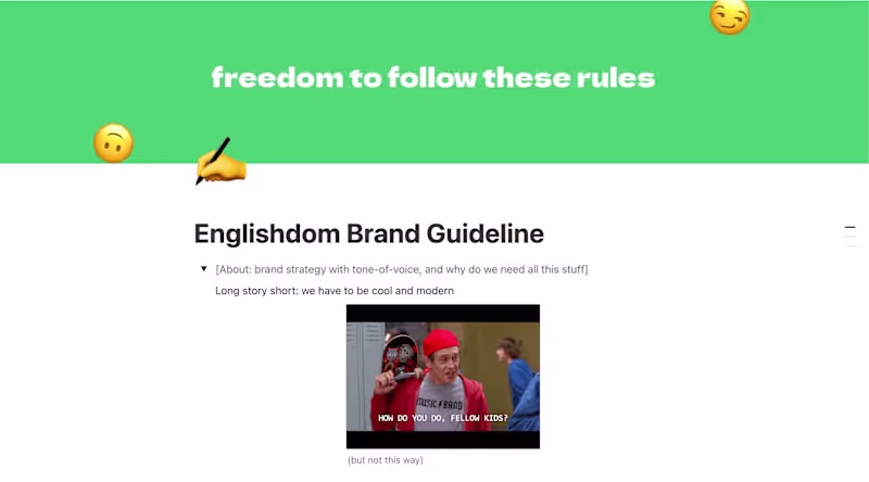 Cover image for A Brand Guideline for English studying online school