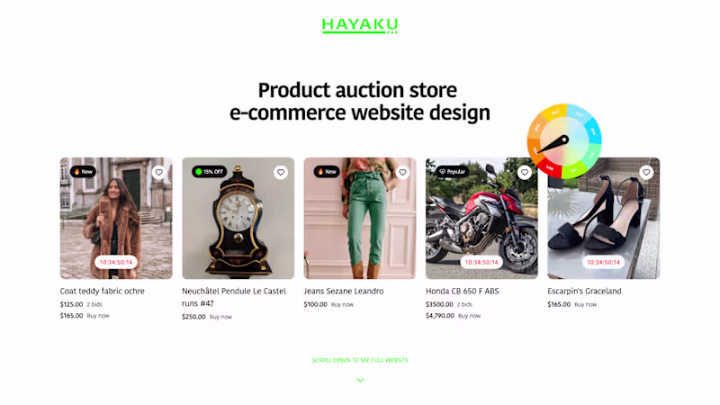 Cover image for Hayaku: High-Velocity Product Auction & E-commerce Platform