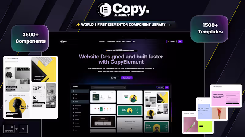 Cover image for CopyElement (SaaS) - World's First Element Component Library