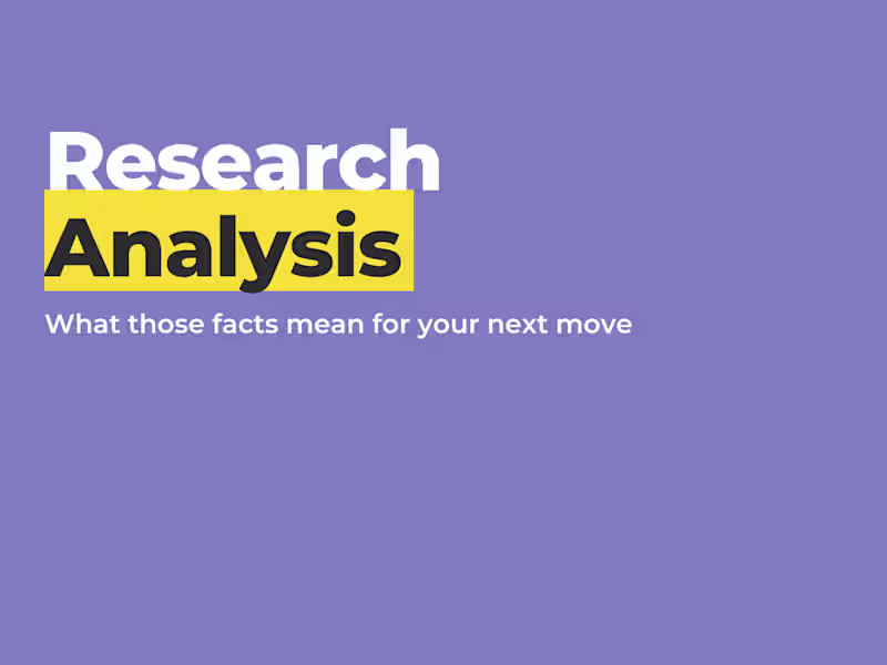 Cover image for Research Analysis: Turn Your Data into Decisions