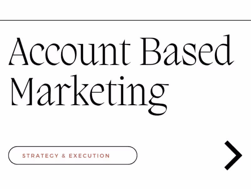 Cover image for Account Based Marketing