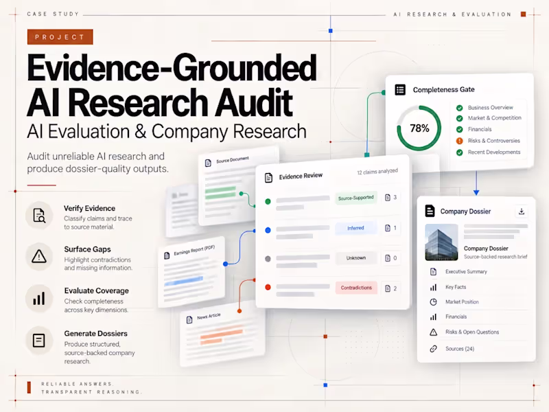 Cover image for VERA Company Dossier — Evidence-Grounded Company Research