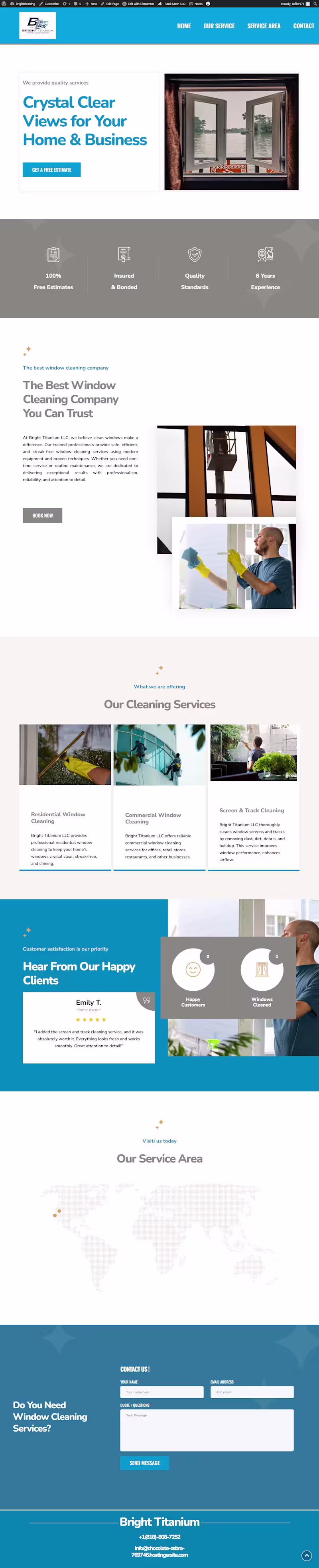 Cover image for Recently Made a window cleaning service website for my clien...