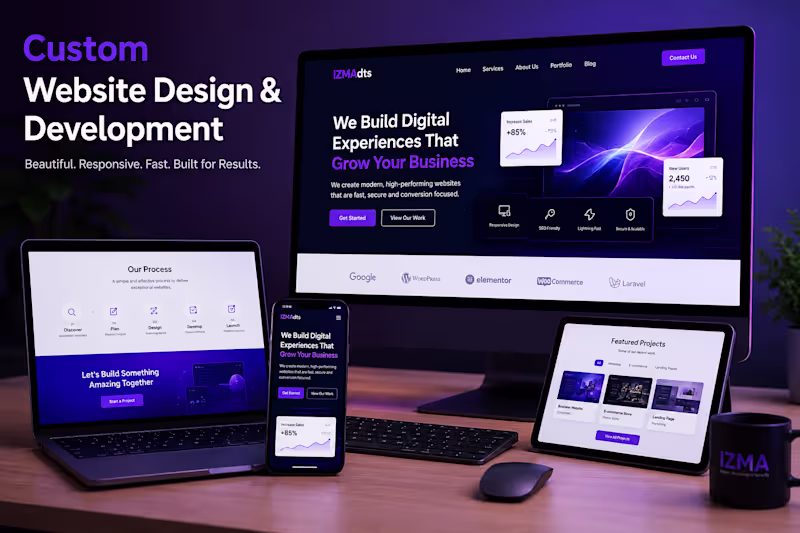 Cover image for Custom Website Design & Development