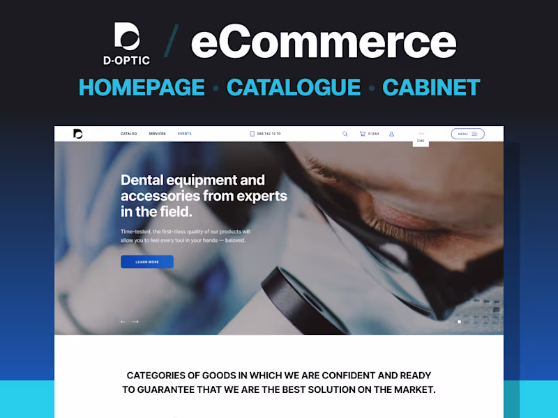 Cover image for eCommerce Website UI UX Design • D-Optic