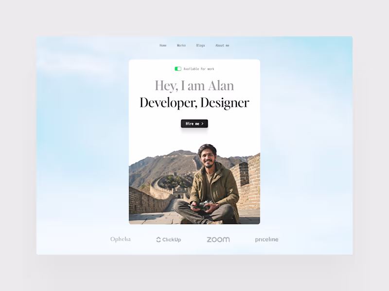 Cover image for Developer Portfolio UI Design