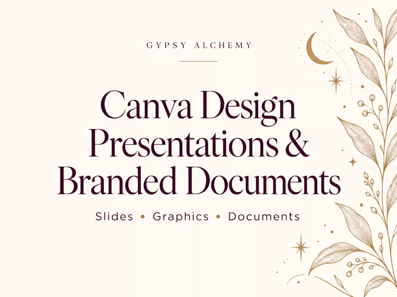 Cover image for Canva Design, Presentations & Branded Documents