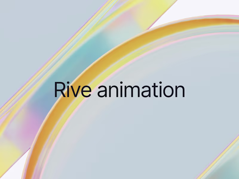 Cover image for Interactive Rive animation