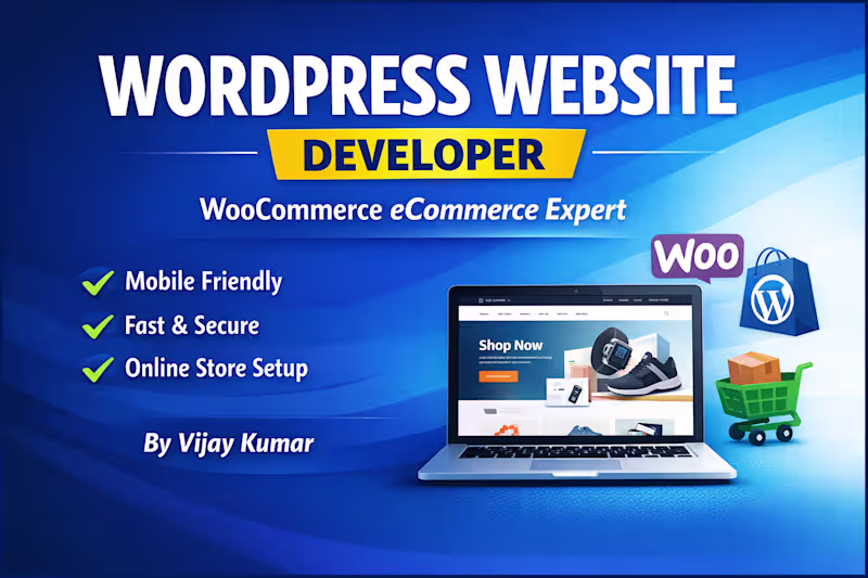Cover image for I will build a complete WooCommerce website
