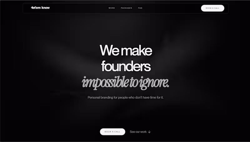 Cover image for A personal branding agency website