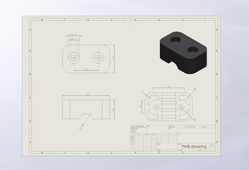 Cover image for 

plastic mounting bracket designed and