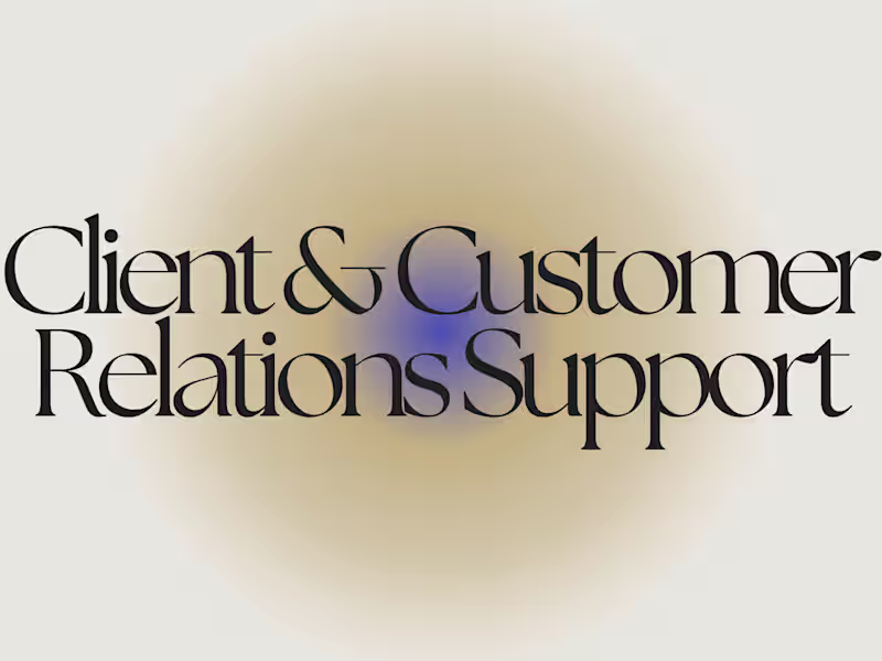 Cover image for Client & Customer Relations Support