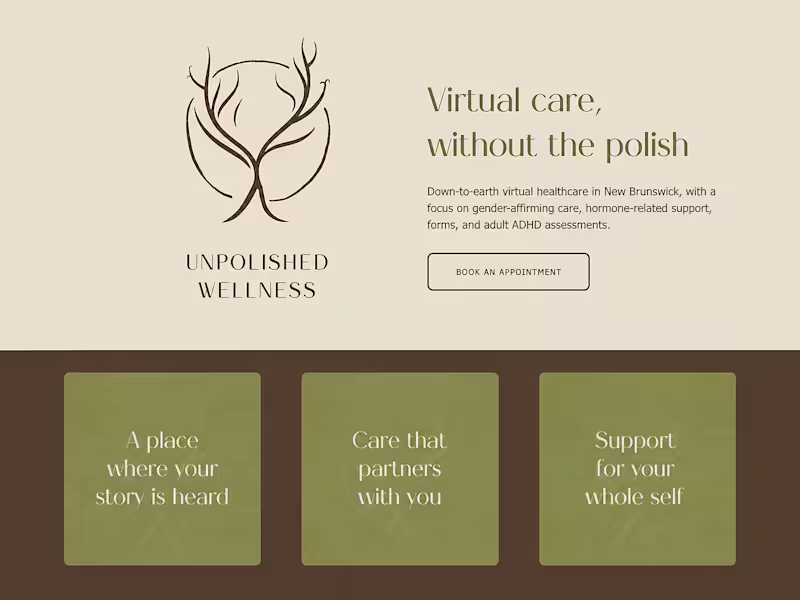 Cover image for Unpolished Wellness - website rebuild + launch