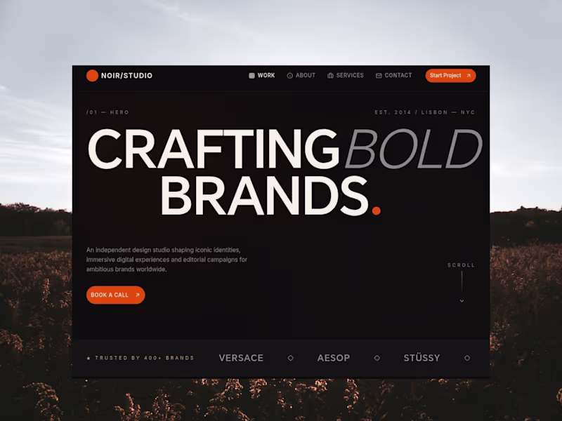 Cover image for NOIR/STUDIO — Crafting Bold & Premium Brand Identities