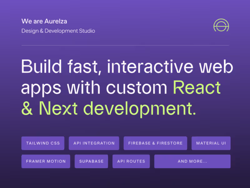 Cover image for React & Next.js Development