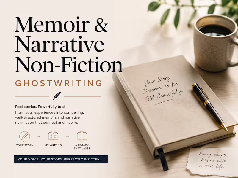 Cover image for Memoirs & Narrative Non-Fiction Ghostwriting 