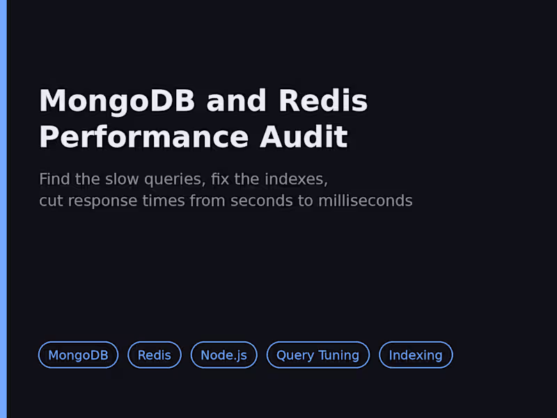 Cover image for MongoDB and Redis Performance Audit