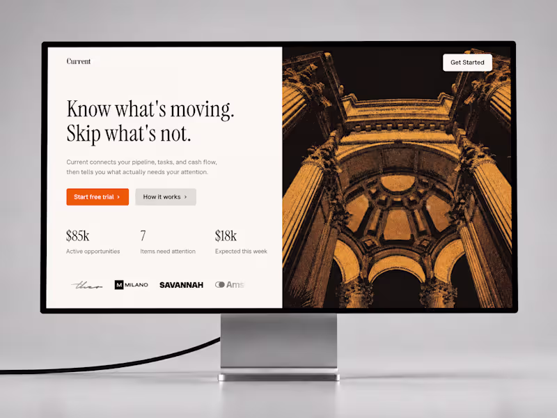 Cover image for Introducing Current.
A premium Framer template