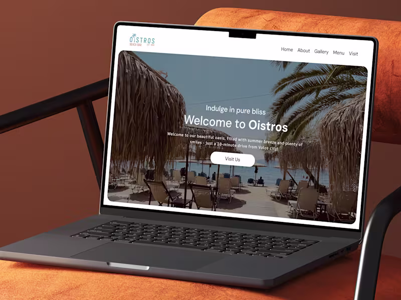Cover image for Oistros Beach Bar | Menu & Landing Page Design & Development