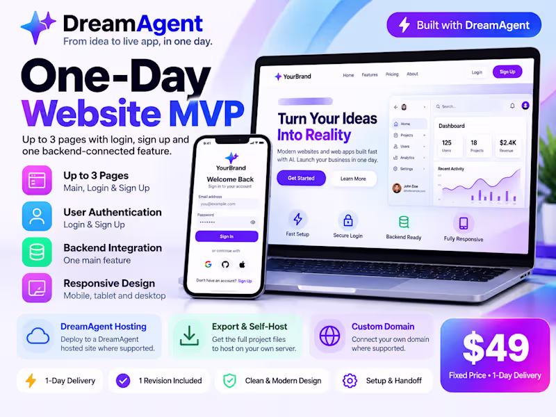 Cover image for One-Day Website MVP