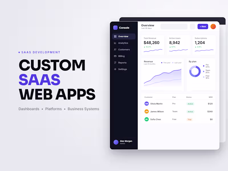 Cover image for Custom SaaS Web Application Development