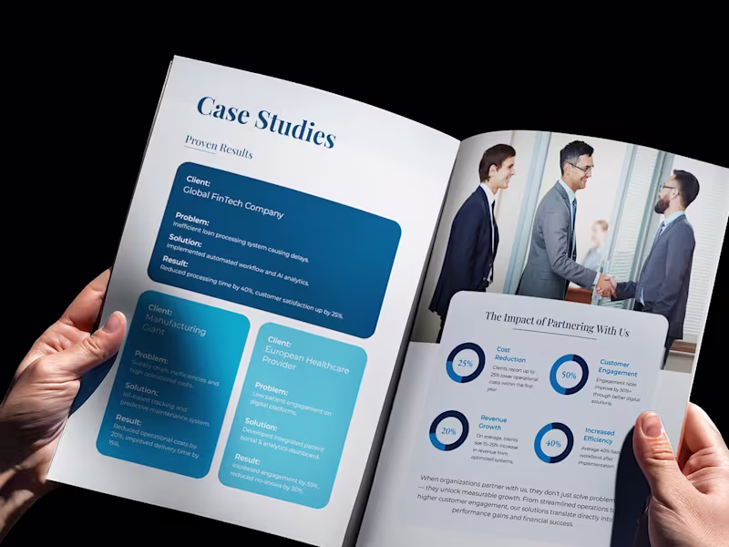 Cover image for Company profile and capability brochure for IT consulting firm
